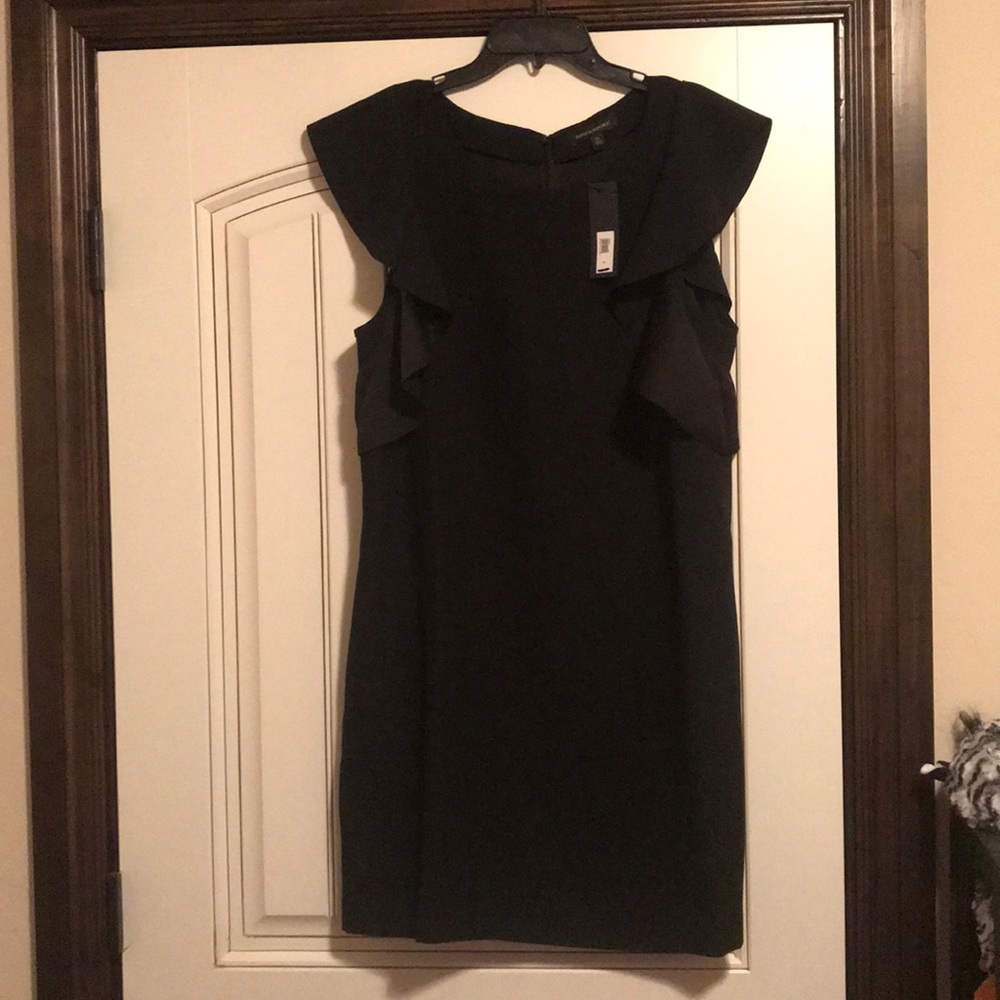 Black Banana Republic Flutter Sleeve Shift Dress - Never Worn